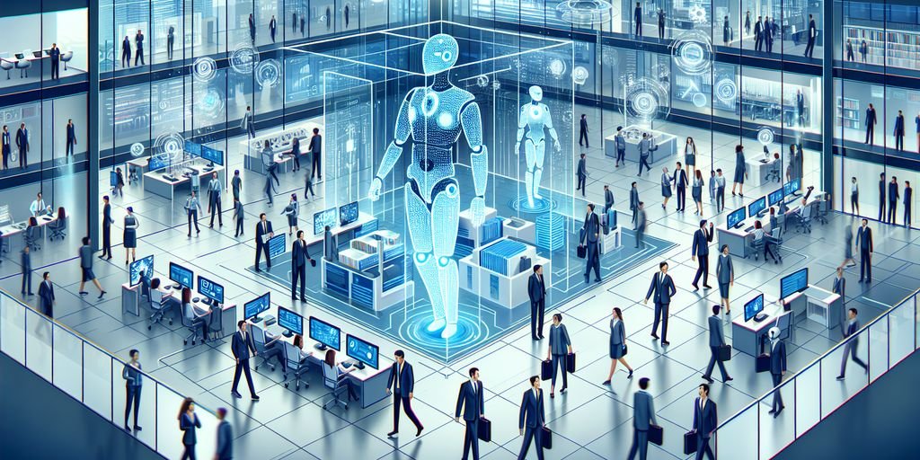 futuristic business operations with AI agents